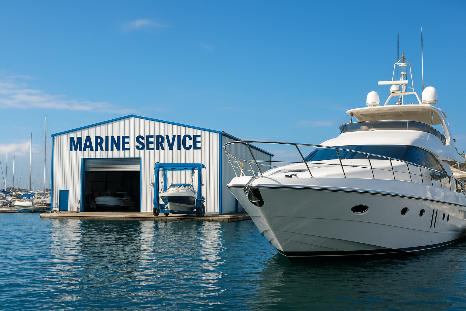 Marina ve Lüks Yat Manzarası